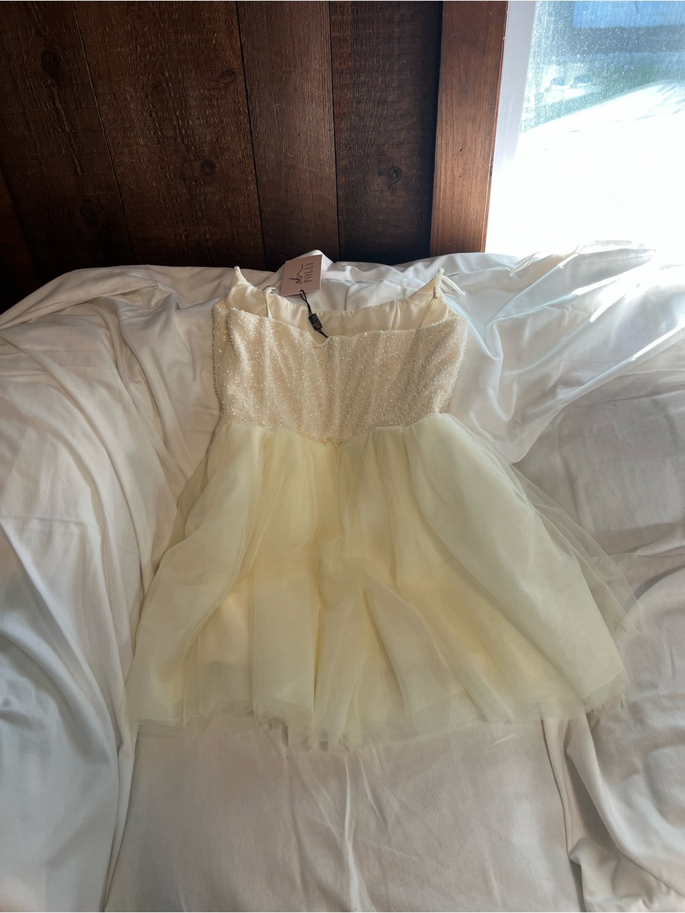 Oh Polly Ivory Beaded Mini Dress - Picture 7 of 9